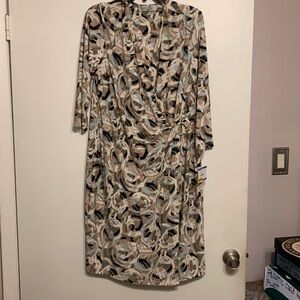 Kasper Faux Wrap Dress
